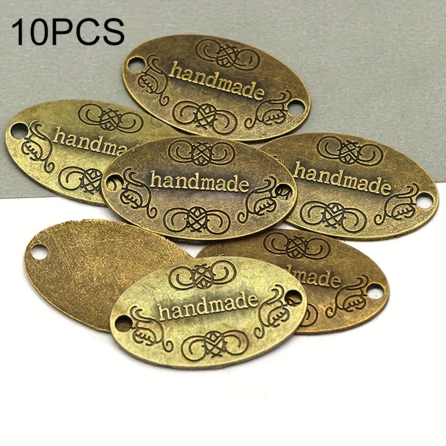 Image of 10pcs, Letter Double Hanging Oval Tag, Alloy Additions
