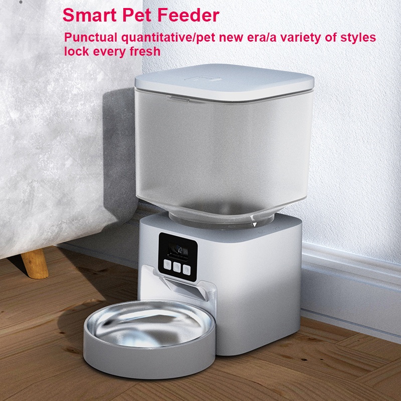 automatic cat feeder with hd camera 2 4g wifi automatic dog feeder with night vision   food dispenser with 4 5l pet food storage container two way audio night vision   review detachable for easy clean Product details 1