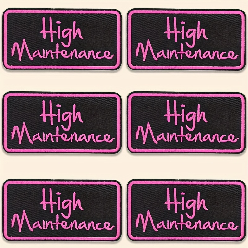 TEMU 6pcs Per Set Of "" Ironing Embroidered Patch Stickers, Suitable For Truck Drivers' Hats, Jeans, Jackets, Bags, Backpacks, And Essential