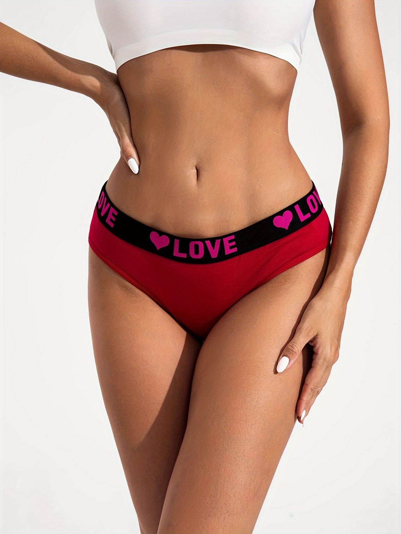 10 stuks damesonderbroeken met middelhoge taille