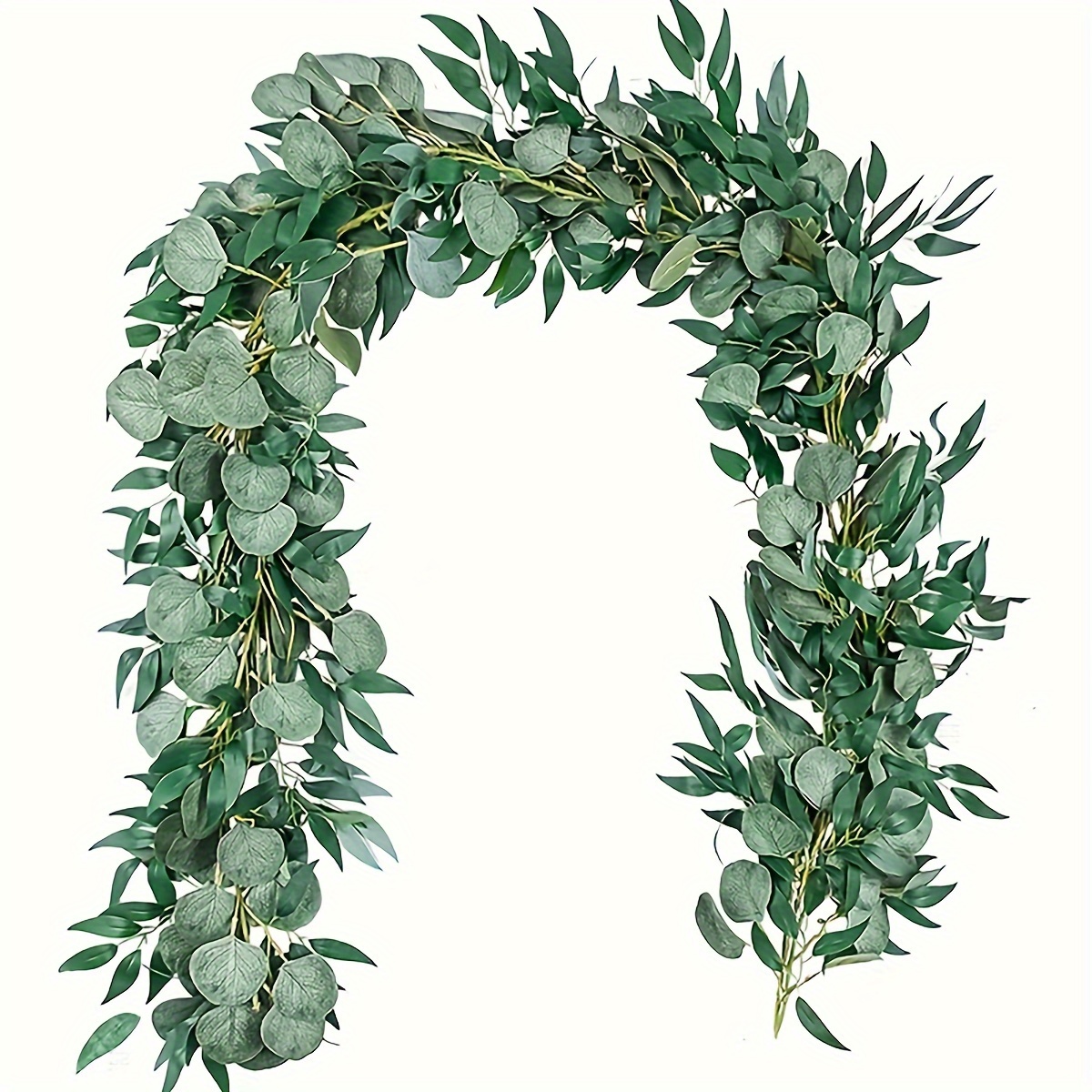 

2 Packs, Artificial Eucalyptus Garland Plant, Faux Hanging Eucalyptus Vines Leaves Greenery For Wedding Garden Party Bedroom Backdrop Arch Wall Decor