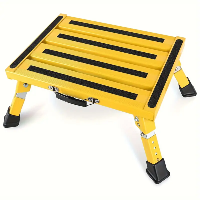 Wamovo Marchepied De Camping Caravaning - 38 X 26 X 24 Cm, Charge 150 Kg, Antidérapant Et Stable Pour Caravane Et Camping-Car
