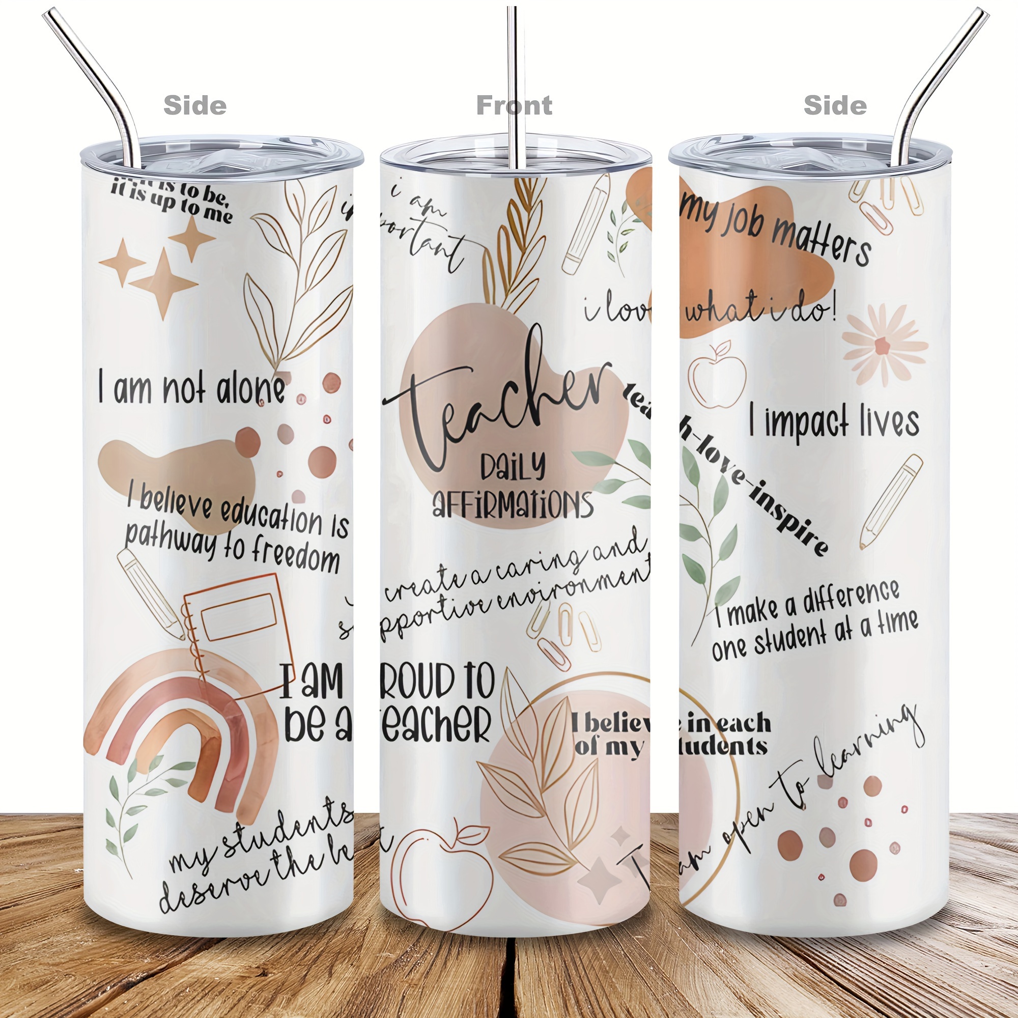 

30oz Insulated Stainless Steel With Lid - Teacher-themed Design, Reusable Water Bottle For Drinks, Perfect Gift For Educators, Christmas Or Valentine’s Day