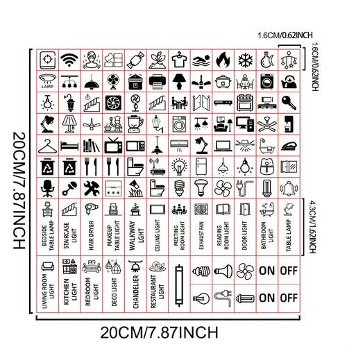 113pcs set of switch label stickers household identification labels with colorful icons text for living room bedroom kitchen bathroom light fixtures outlets and switches and easy to remove suitable for bedside lamps