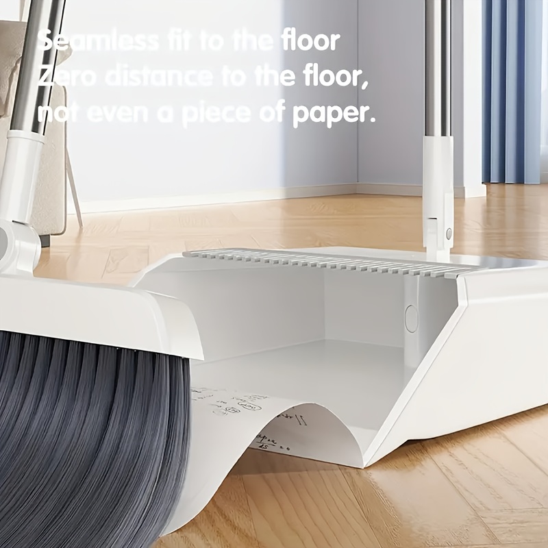 2pcs set 3-in-1 rotatable & foldable magnetic suction broom and dustpan with ergonomic handle, large heavy-duty head &   soft bristles - heavy-duty plastic construction for pet hair, carpets, hard floors - space-saving sweeping system (blue/orange/white) - ideal for home, office, commercial use - ideal for hardwood, tile, carpet floors -   & maintenance, foldable broom, long handle broom Product details 6