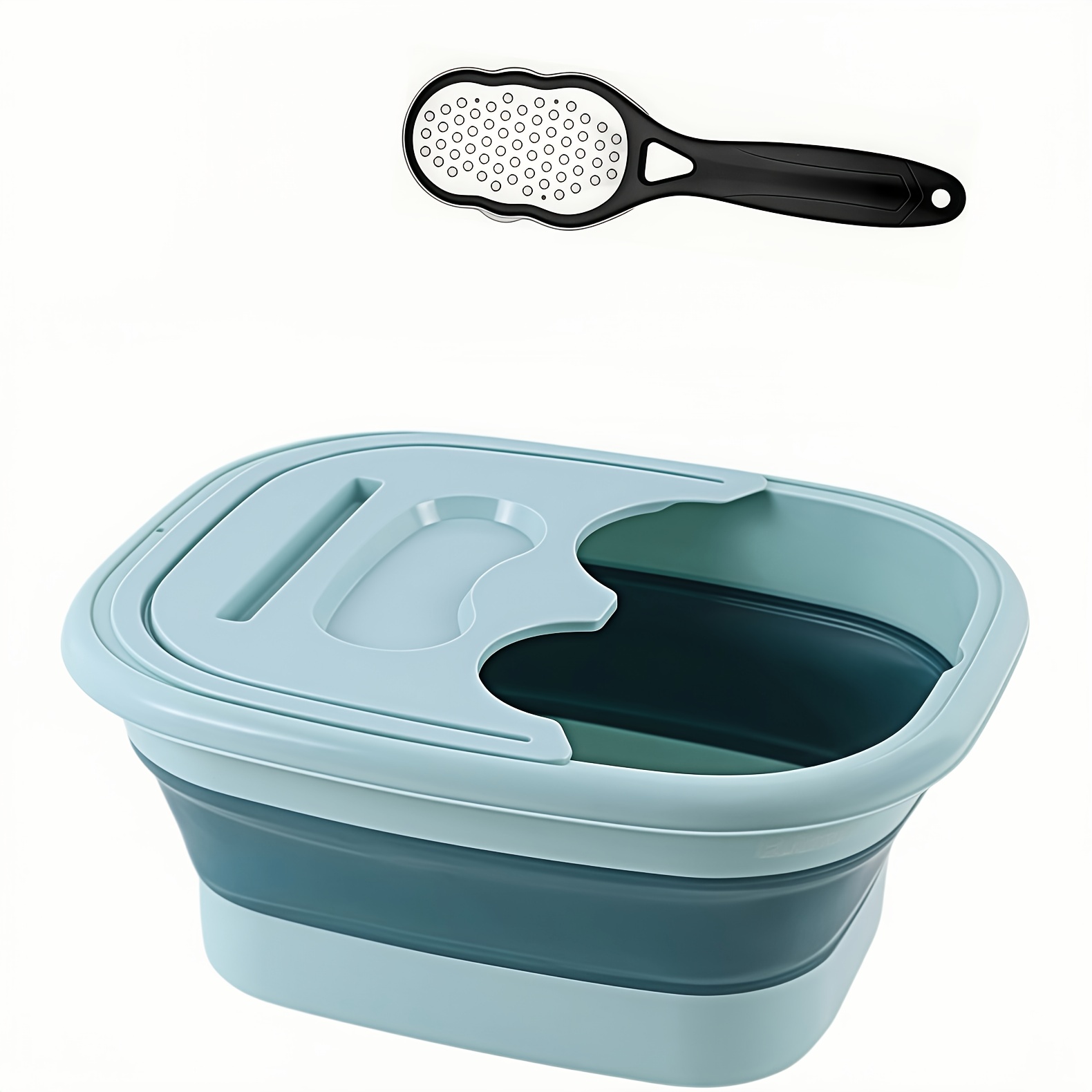 Image of Foot Massage Foot Bath Basin - Portable Foot Bath Tub, Foldable For , Foot Soaking Bucket, Used With A Foot File, Gift For And Elders, For The Elderly, Best Gift For Fathers Day And Mothers Day