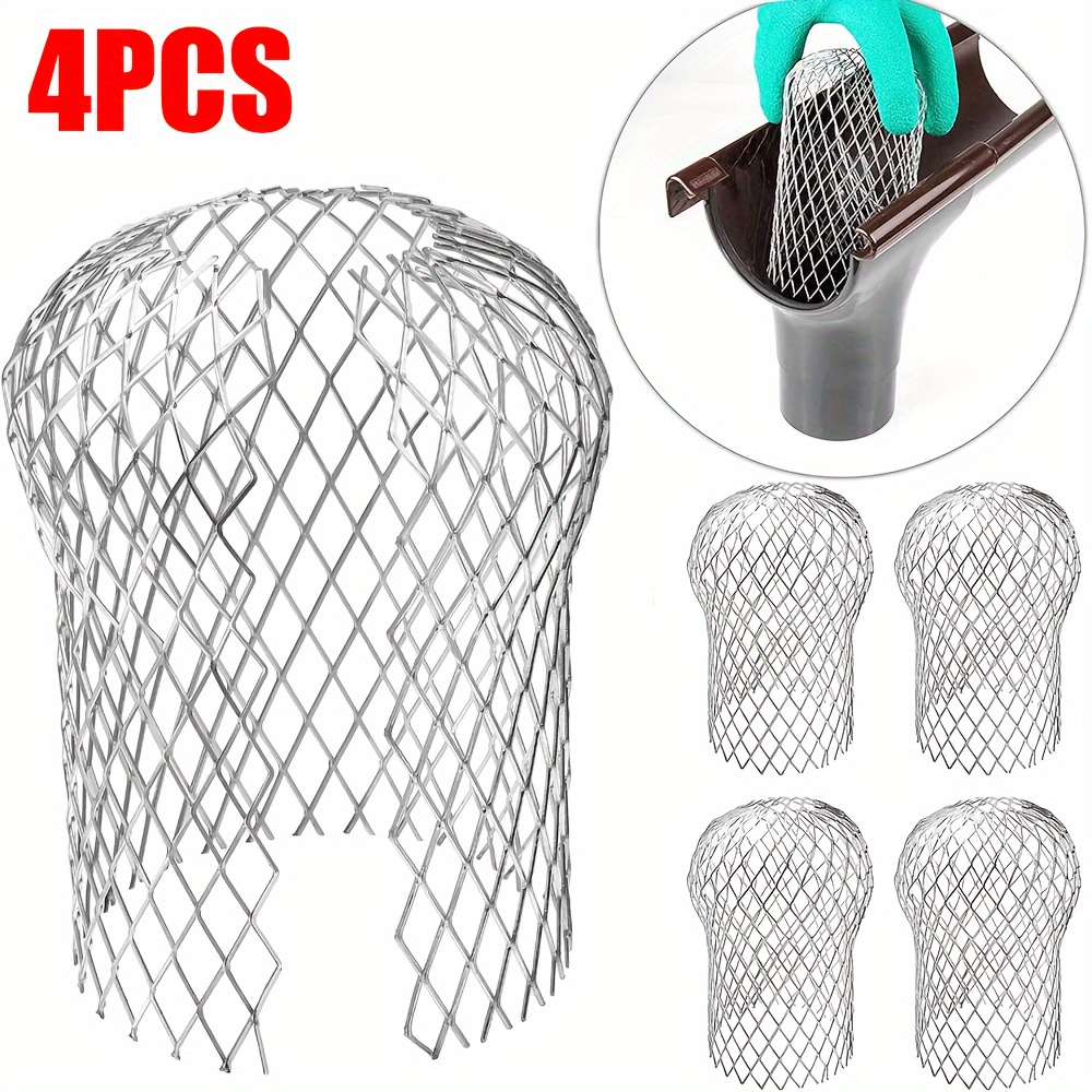 

4-pack Aluminum Gutter Guard Protector, Expandable Leaf Guard Mesh Filter, Debris Prevention For Downspouts, Easy Installation, Durable Material