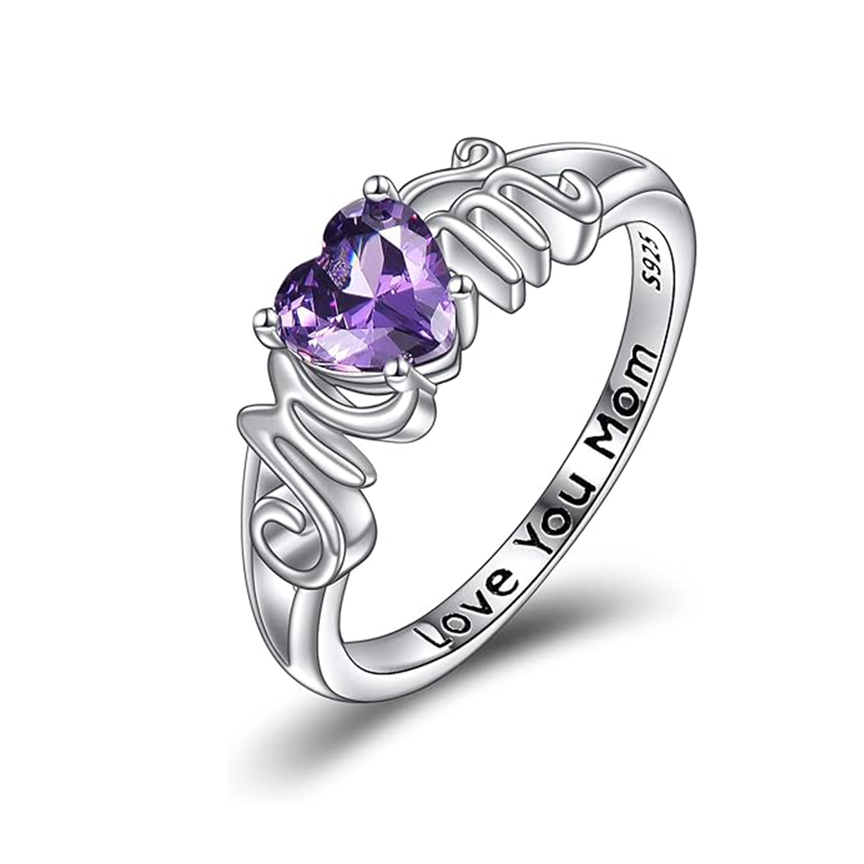 Mom Ring Sterling Silver 925 Mother's Day Band Ring Mom