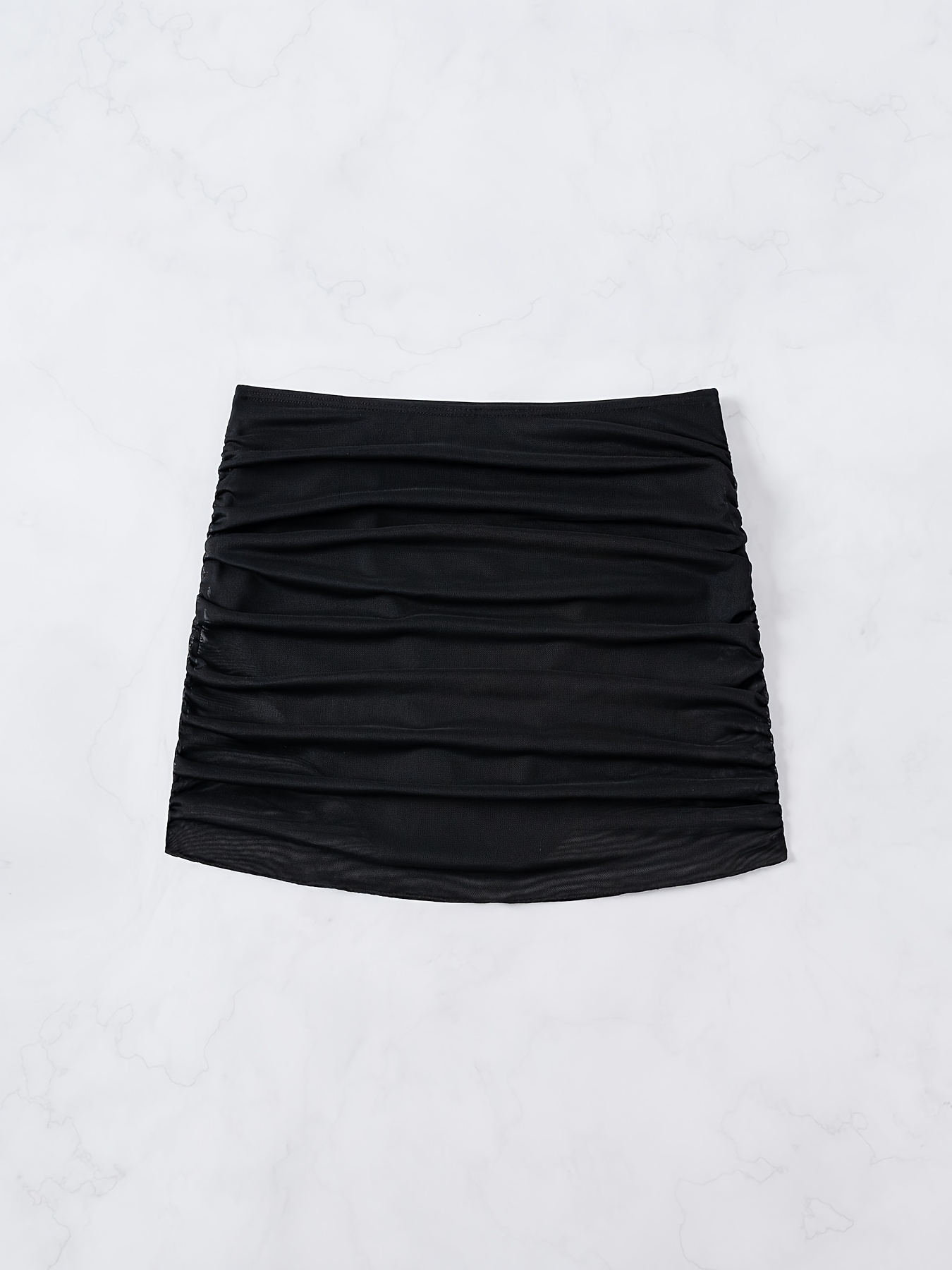 Ladies' Swimwear Shorts with Elastic, Comfortable Mesh, Pleated Design, Sexy Yet Modest Tankini Bottom Shorts.