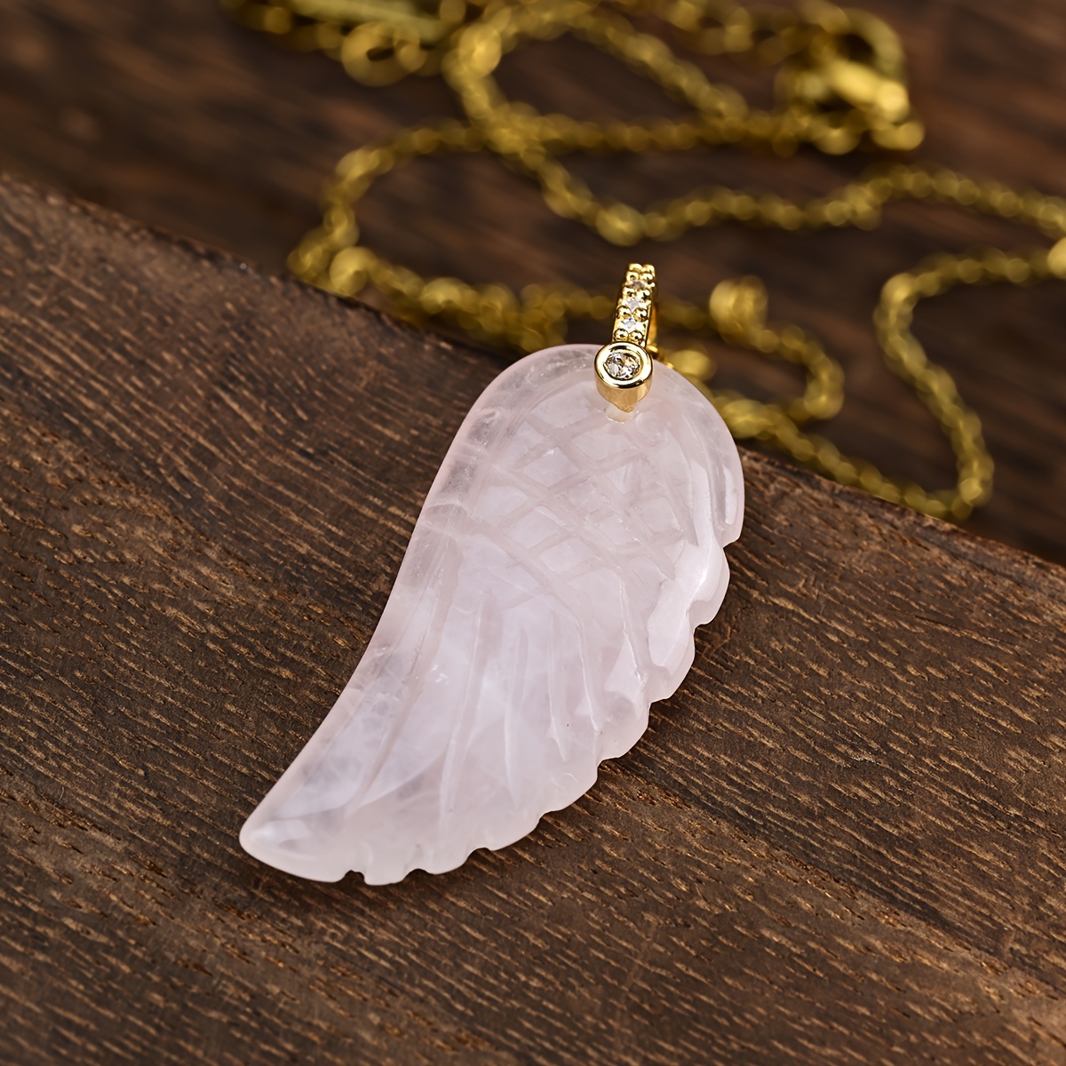 TEMU Collana con pendente ad ala in naturale, 1 pezzo, collana pendente boho, gioielli da donna