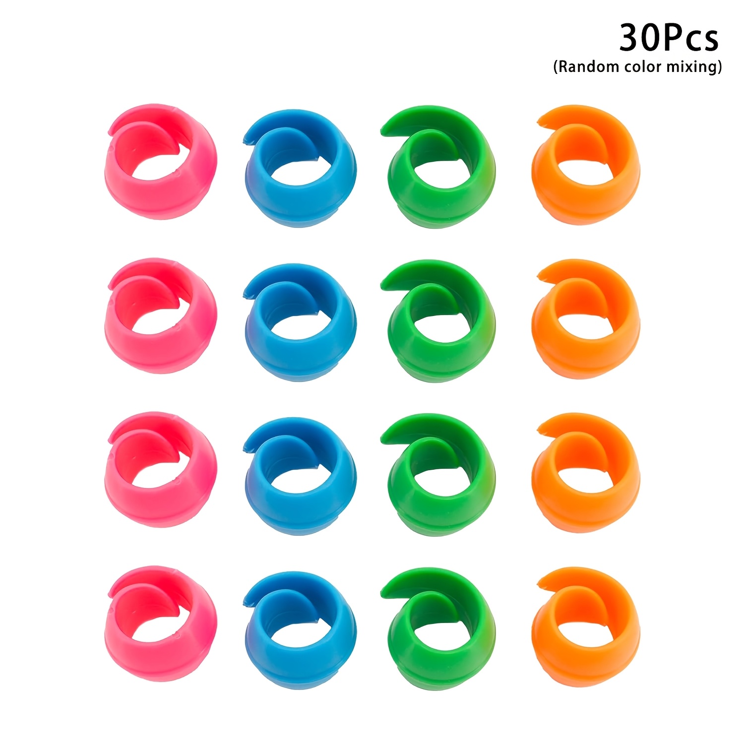 TEMU Lot de 30 porte-fils à broder de couleurs assorties - Protège-bobines en silicone | Organisateur de bobines pour couture, quilting et loisirs