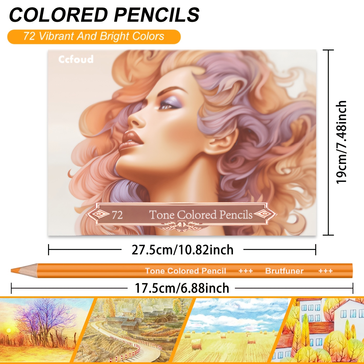 Professional 72-Color Drawing Pencil Set for Artists