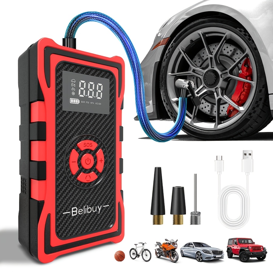 Image of Portable Air Pump, Fast Inflation, Suitable For Car Tires, Bicycles, Balls, A Good Gift For Family