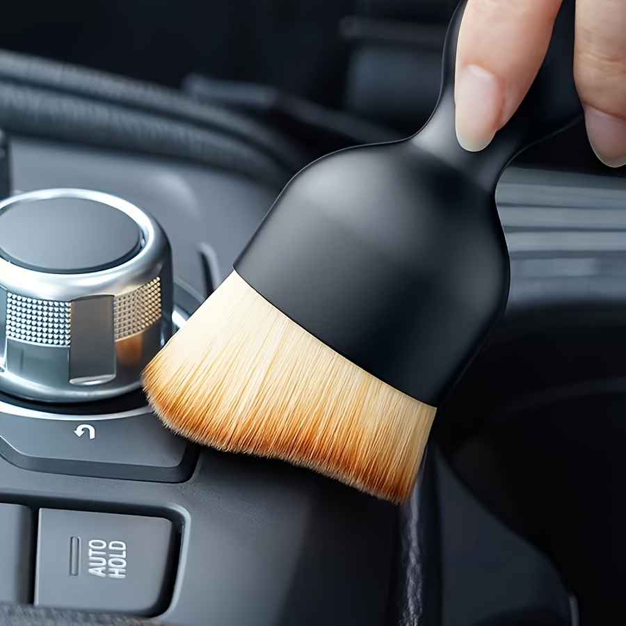 1pc Advanced Multi-function car Detail Cleaning brush with cover - ultra-soft bristles, gentle cleaning, multi-function car interior dust tool, deep cleaning hard-to-reach areas, essential car care accessories