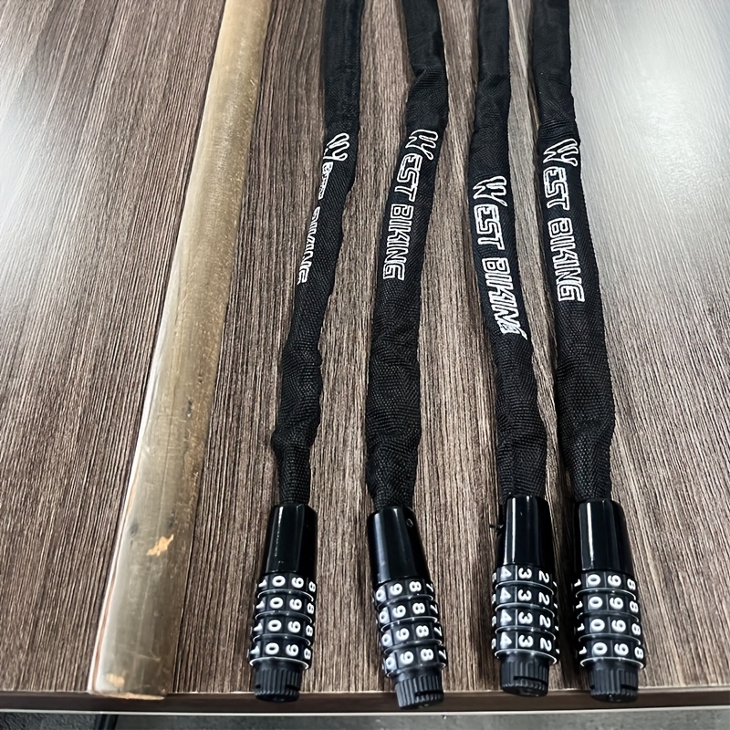 WEST BIKING Bicycle Security Lock with Password, Available in 150Cm/115Cm/90Cm/65Cm Chain Lengths, Ideal for Cycling And Backpacking Additions