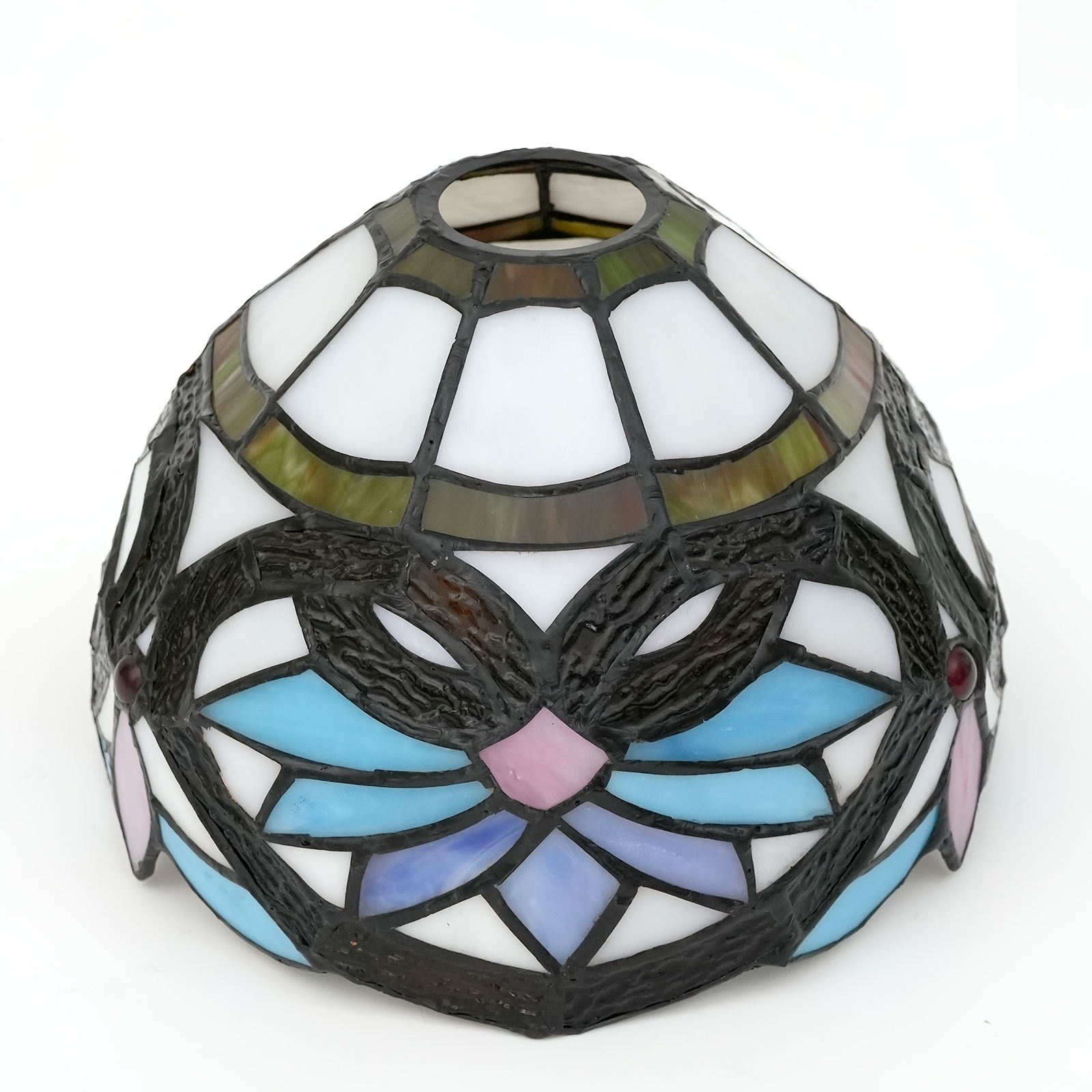 Vintage Green Dragonfly Stained Glass Lampshade
