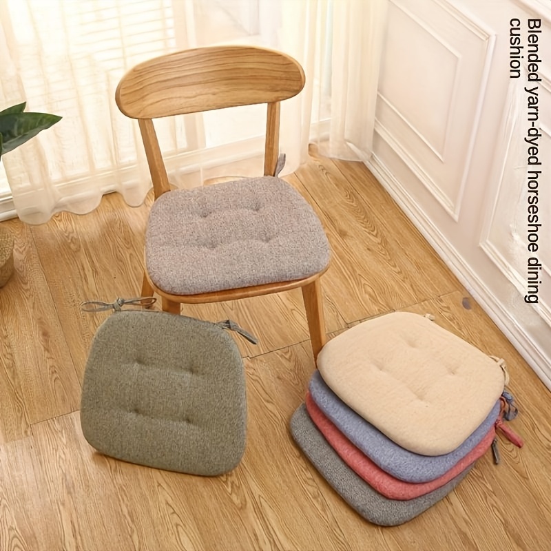 1pc anti slip solid color chair cushion universal dining chair pad for home comfortable seat cushion