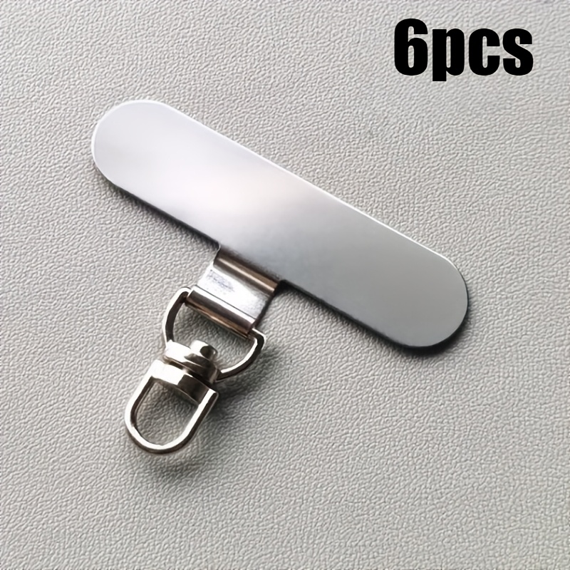 E-shop 6er-Pack 360° drehbarer Handy-Lanyard-Verbinder aus Edelstahl | Handgelenkband-Haken für Handyhüllen, robustes 360° drehbares Design, sicherer