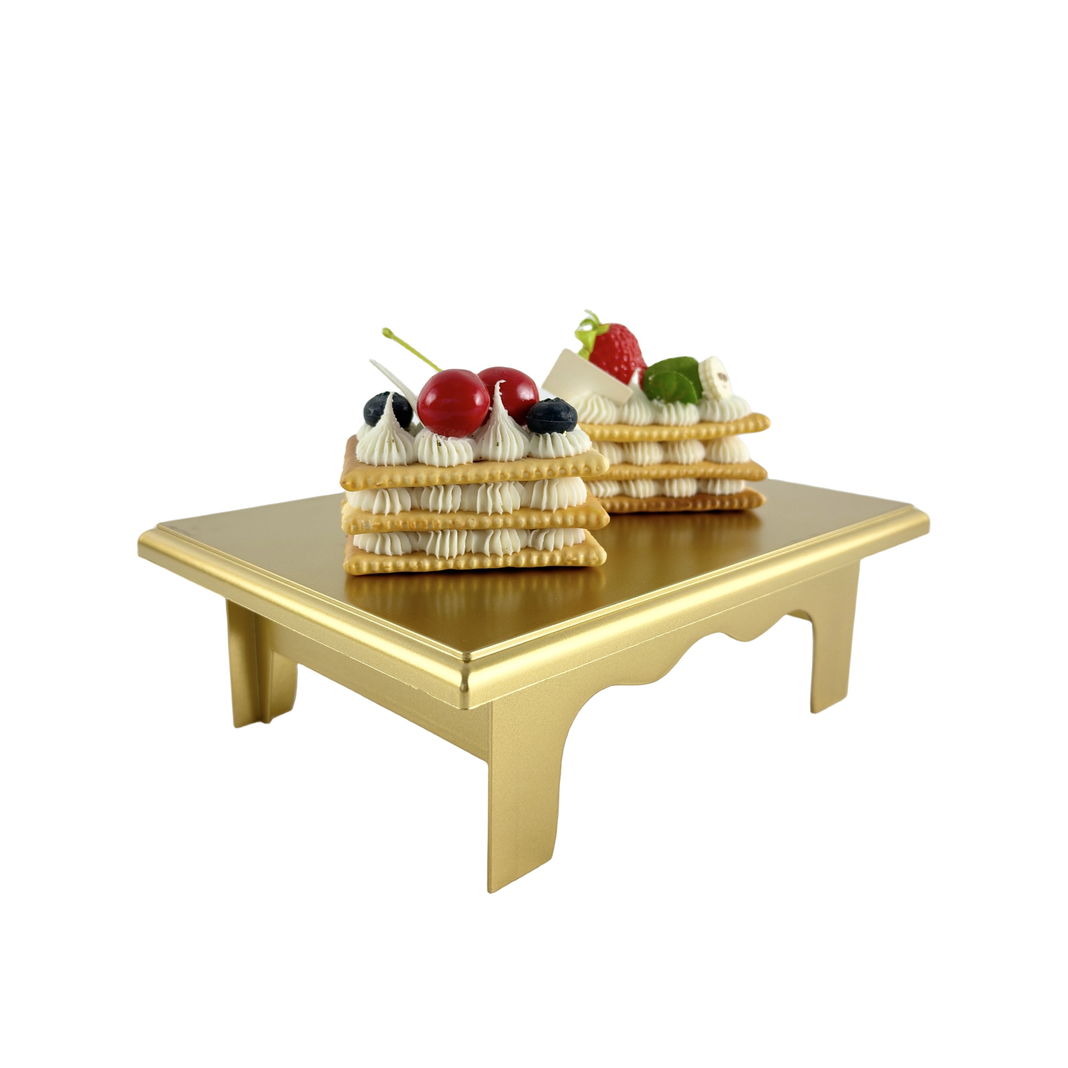 

1pc Decorative Tray Cake Holder Dessert Stand Plastic Plate For Wedding Birthday Party Decorations Cupcake Display