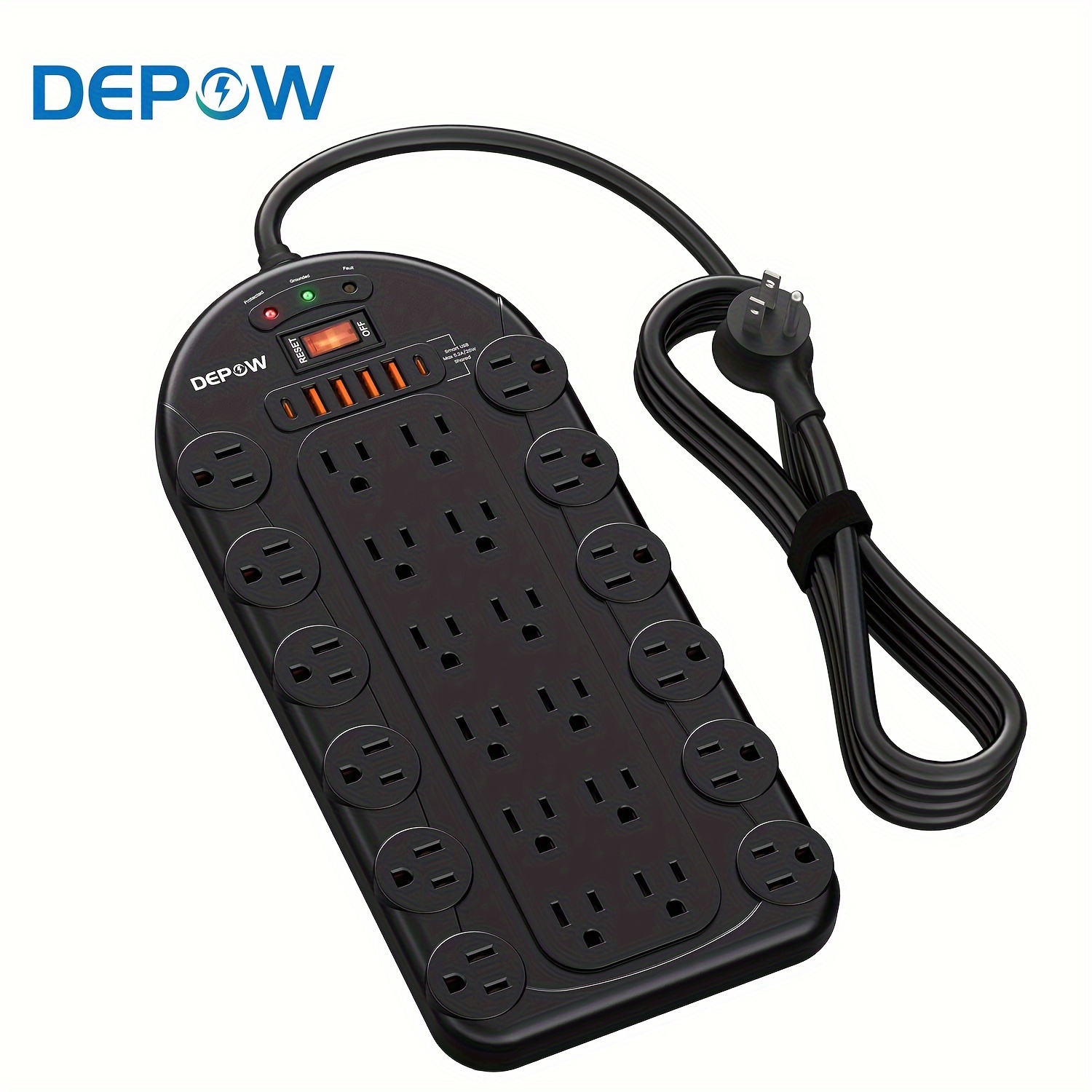24 Ac Multiple Outlets 1875w 15a With 6 Usbs 2 Usb C Ports Power