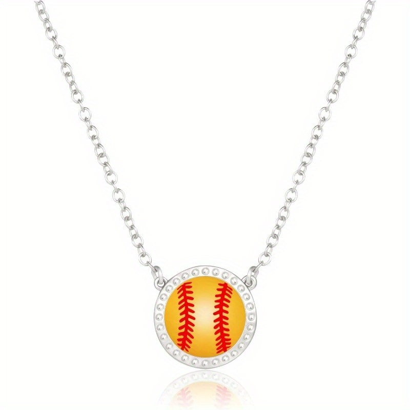 Collier Cœur Sportif Plaqué Or 14k - Basket, Foot, Volley, Softball - Cadeau Femme, Fille, Petite Amie - 3