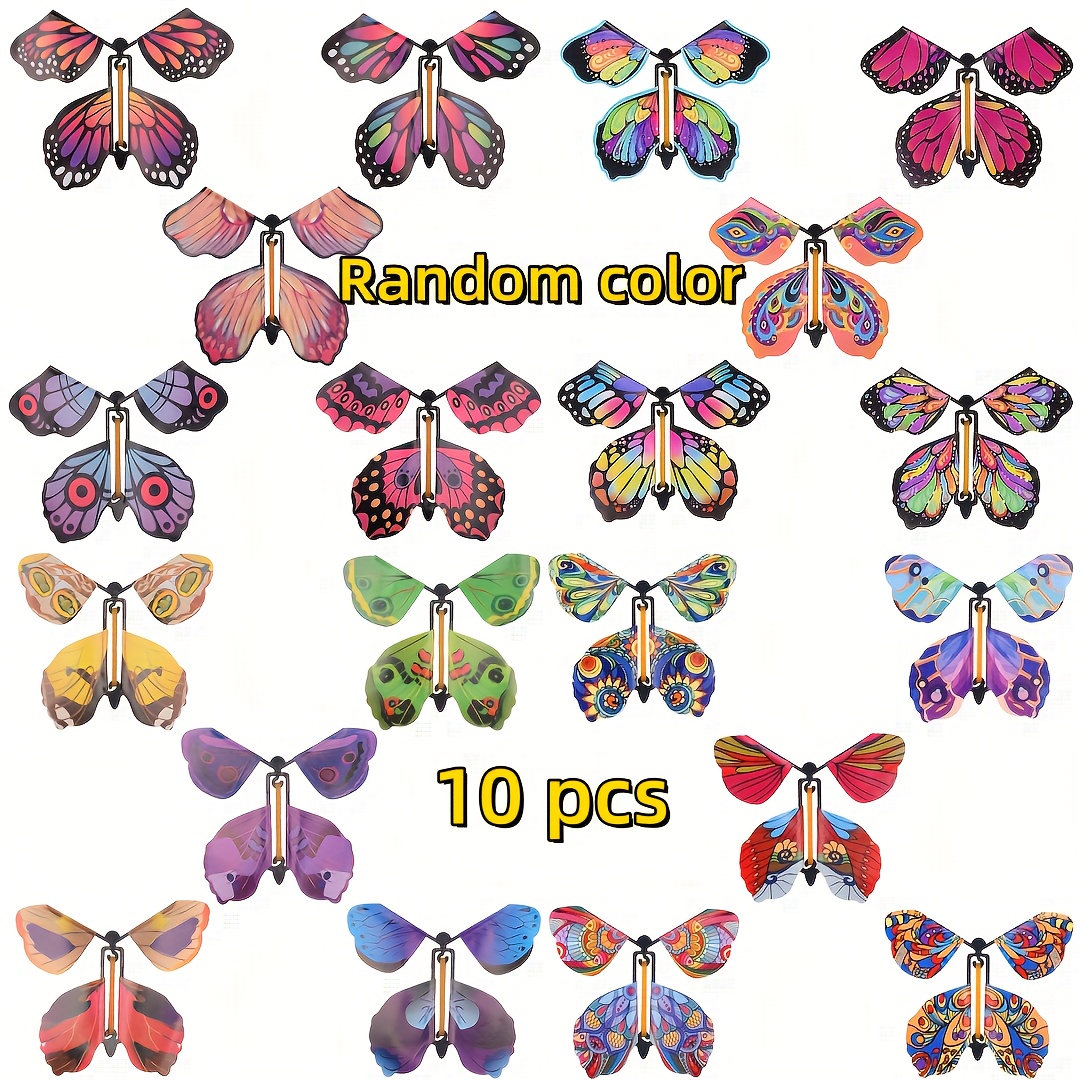   30pcs magic flying     fairy flying   wind up   band powered birthday greeting card surprise gift color   halloween christmas thanksgiving gift 10pcs 10