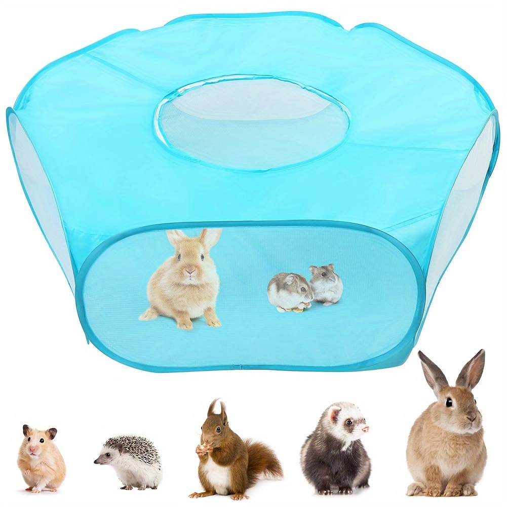 

Small Animal Playpen, Guinea Pig Playpen, Foldable Hamster Cage Tent With Zipper Cover, Waterproof Play Yard Fence For Hamster Rabbit Kitten, Indoor Small Pet Exercise Pen
