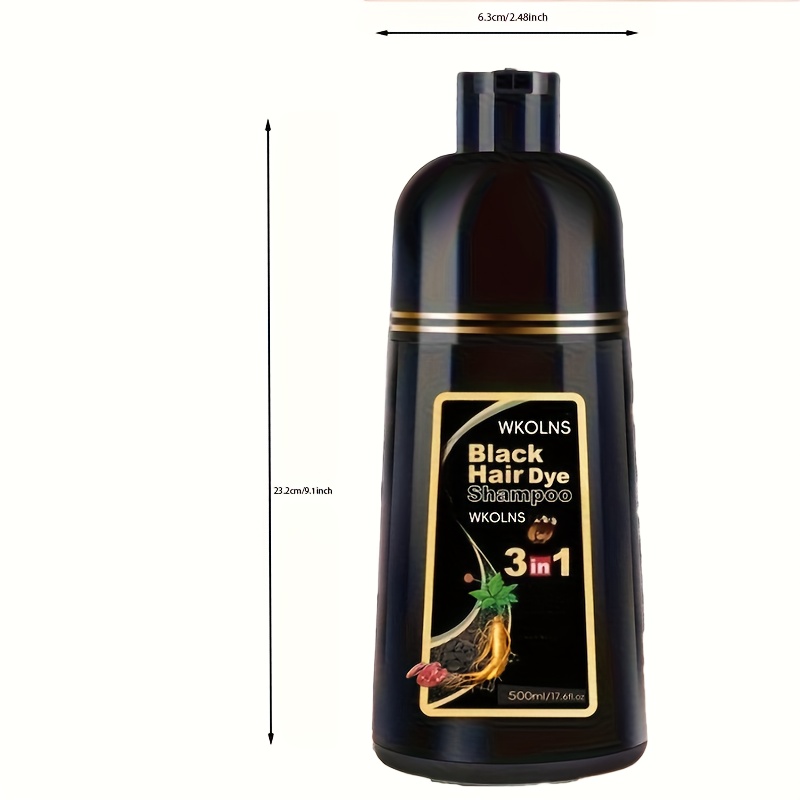 TEMU 16.91oz 3-in-1 Shampoo & Hair Dye, Instantly Dyed, Shiny, Fluffy, And Smooth, Minutes, Gentle, The Effect Lasts For , Suitable For All Hair Types, Controlling Frizz, Valentine's Day/ Gifts