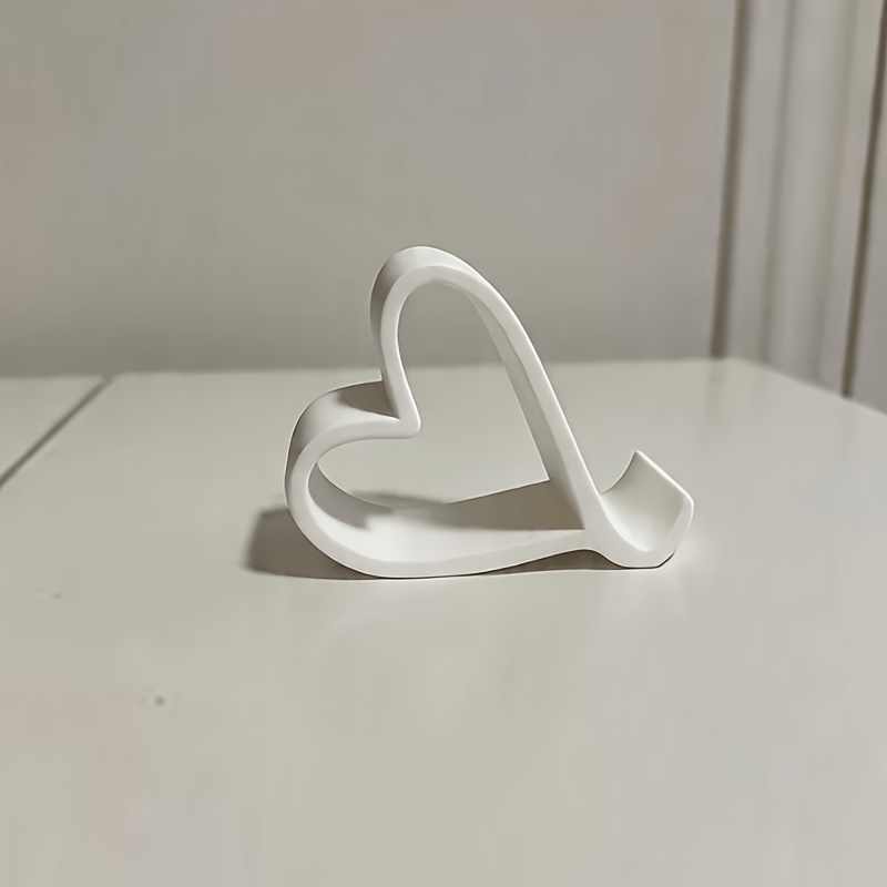 TEMU 1 Support de téléphone de cœur, une décoration de bureau et , un support de téléphone portable simple et créatif