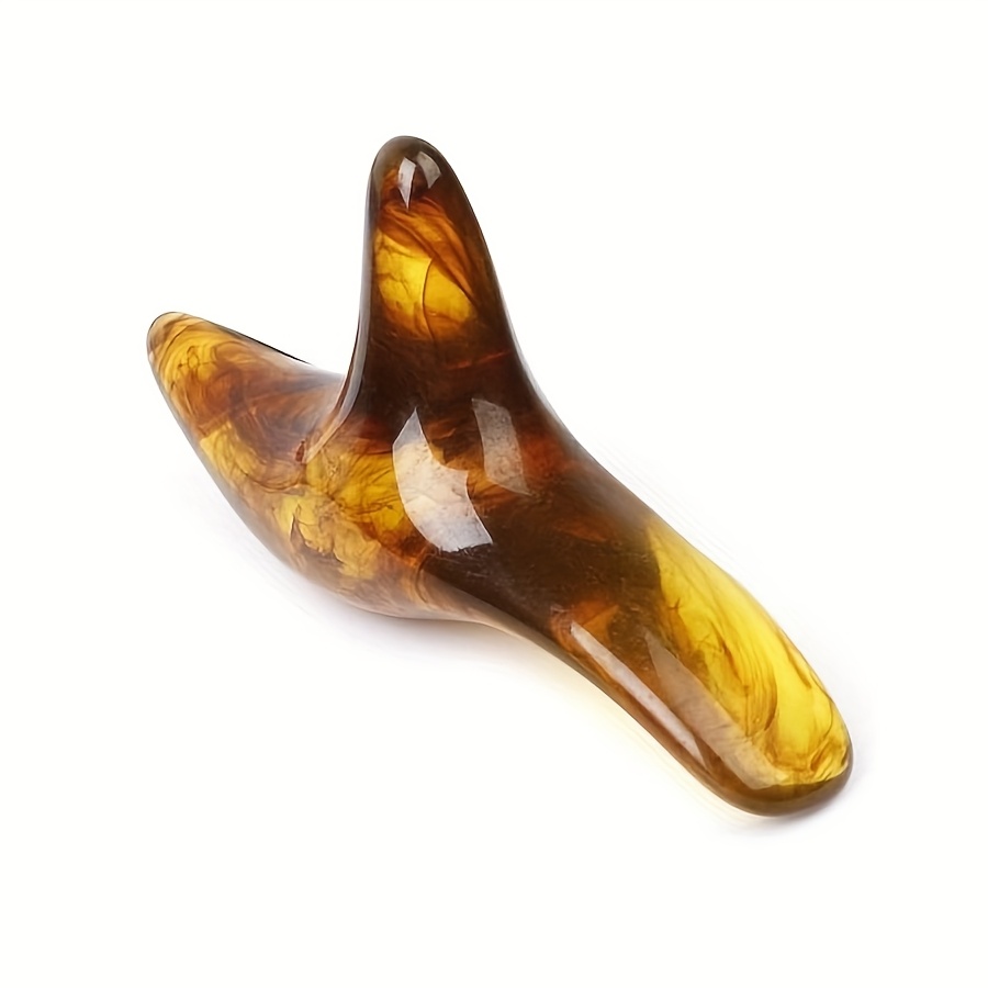 1pc Triangular Amber Foot Massager - Gua Sha Massager - Muscle Relaxation Accessory