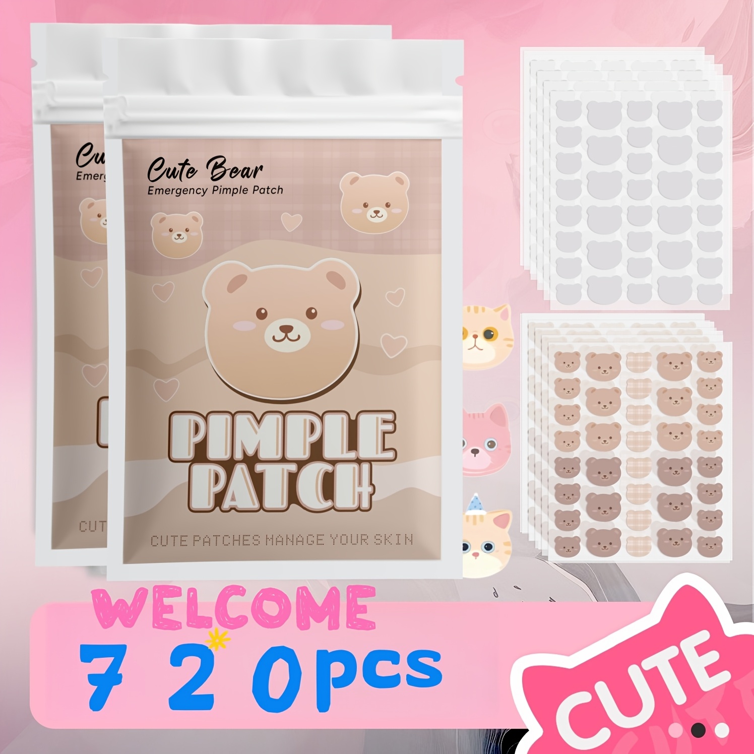 Image of 720pcs Count Patch, Covers Pimple And, Pimple Patch For Covering Zits And Blemishes, Spot Stickers For Face And Skin