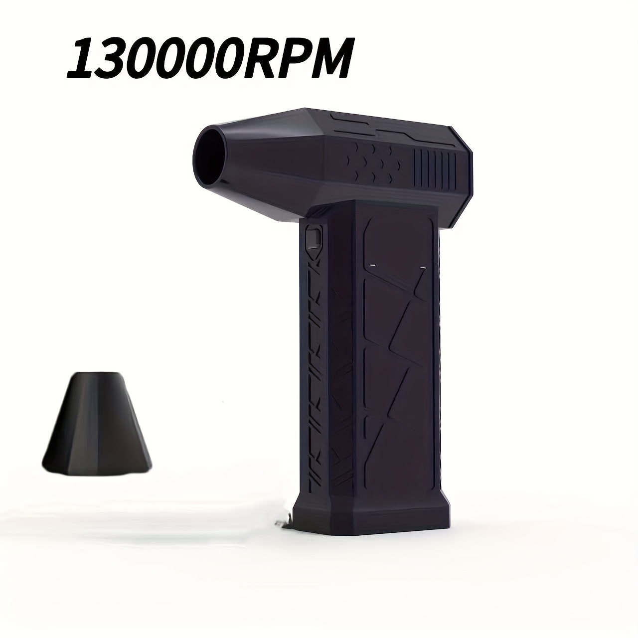 TEMU A Powerful Handheld Air Blower With A Fan, Designed For Uses Such As Cleaning Keyboards, Cars, And Homes. It Operates At 50000/100000/130000 Rpm And Is Rechargeable