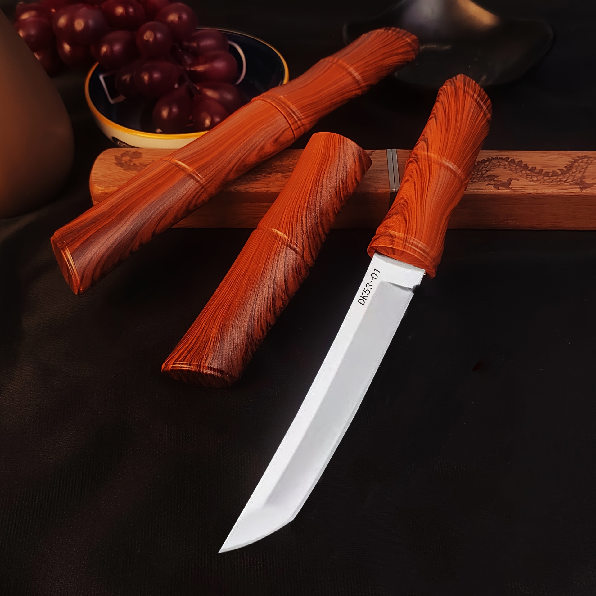 TEMU 1pc- Knife - Knife - Steel Knife - Meat - Portable Knife - Extended Knife - Free Knife Set