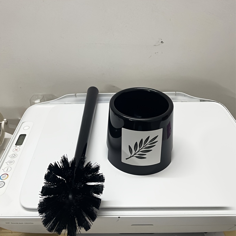 Image of High-quality Toilet Brush With Base, Floor-mounted Hard Bristle Toilet Cleaning Brush, Deep Cleaning Without Dead Corners, Long Handle Without , Suitable For Bathroom Cleaning, Toilet, Dormitory, Rv