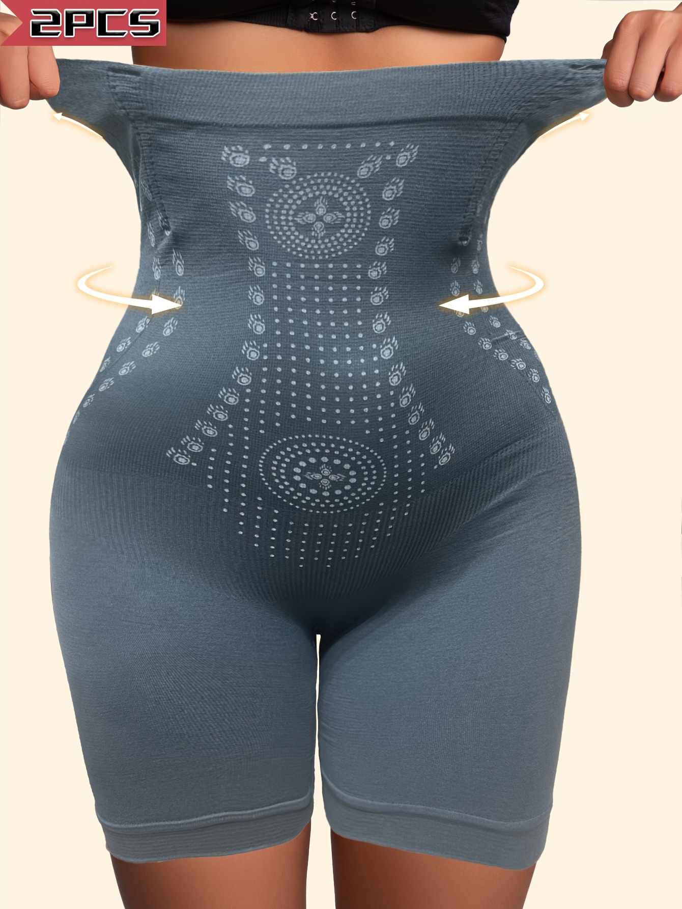 1pc High Waist Tummy Control Panties - Elegant Seamless Waist Trainer with Butt Lifter, Sheath Briefs for Women, Flat Belly & Hip Support, Black with Golden Accents, Tummy Control Shapewear, Sleek Design, Comfortable Fit