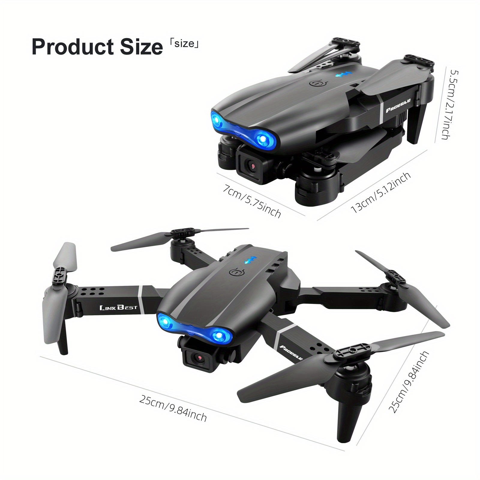 ["Material Novo e Atualizado"] Drone E99 com Câmara Dupla, Corpo Leve de 92G 4