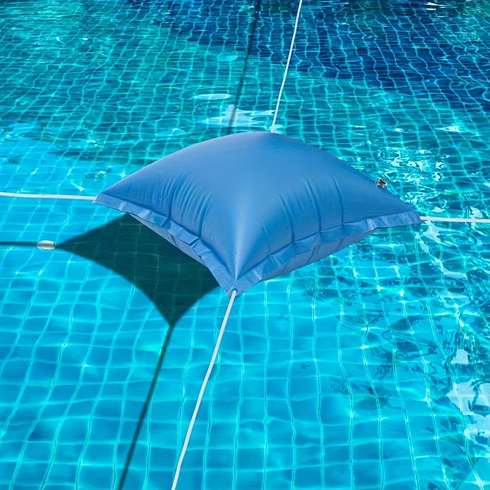 Kışlık Havuz Koruma Kiti: 121.92x121.92cm Yerüstü Havuzlar için Şişirilebilir Yastık - Soğuğa Dayanıklı, Çift Mühür Valfi, Güçlendirilmiş Kilit Halkaları & Tamir Yaması Dahil