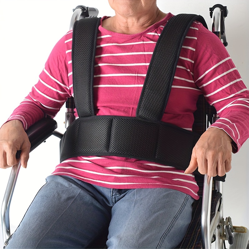 

Adjustable Wheelchair Safety Belt, Elderly And Disabled Wheelchair Accessory, Support Vest Strap, Anti-slip, Anti-tilt, For Patients