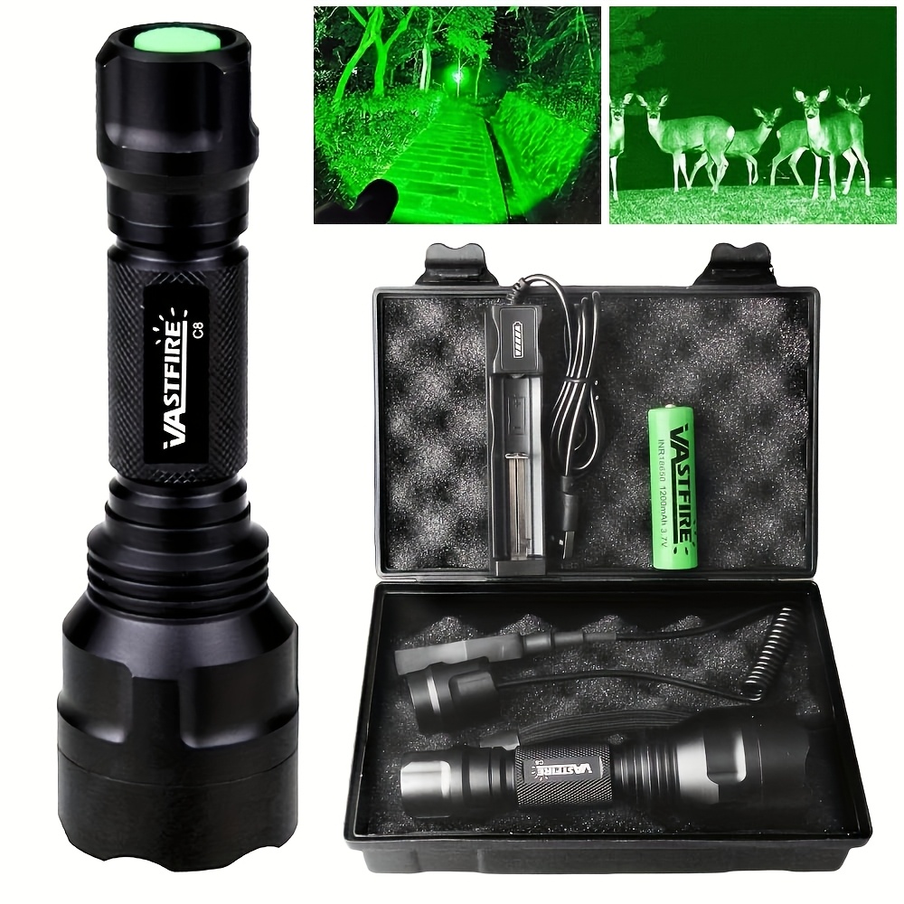 TEMU C8 Single Mode Led Mini Flashlight Portable 1000 Flashlight With Charger For Emergency, Camping, Edc Handheld Flash Light Suit For Hiking,