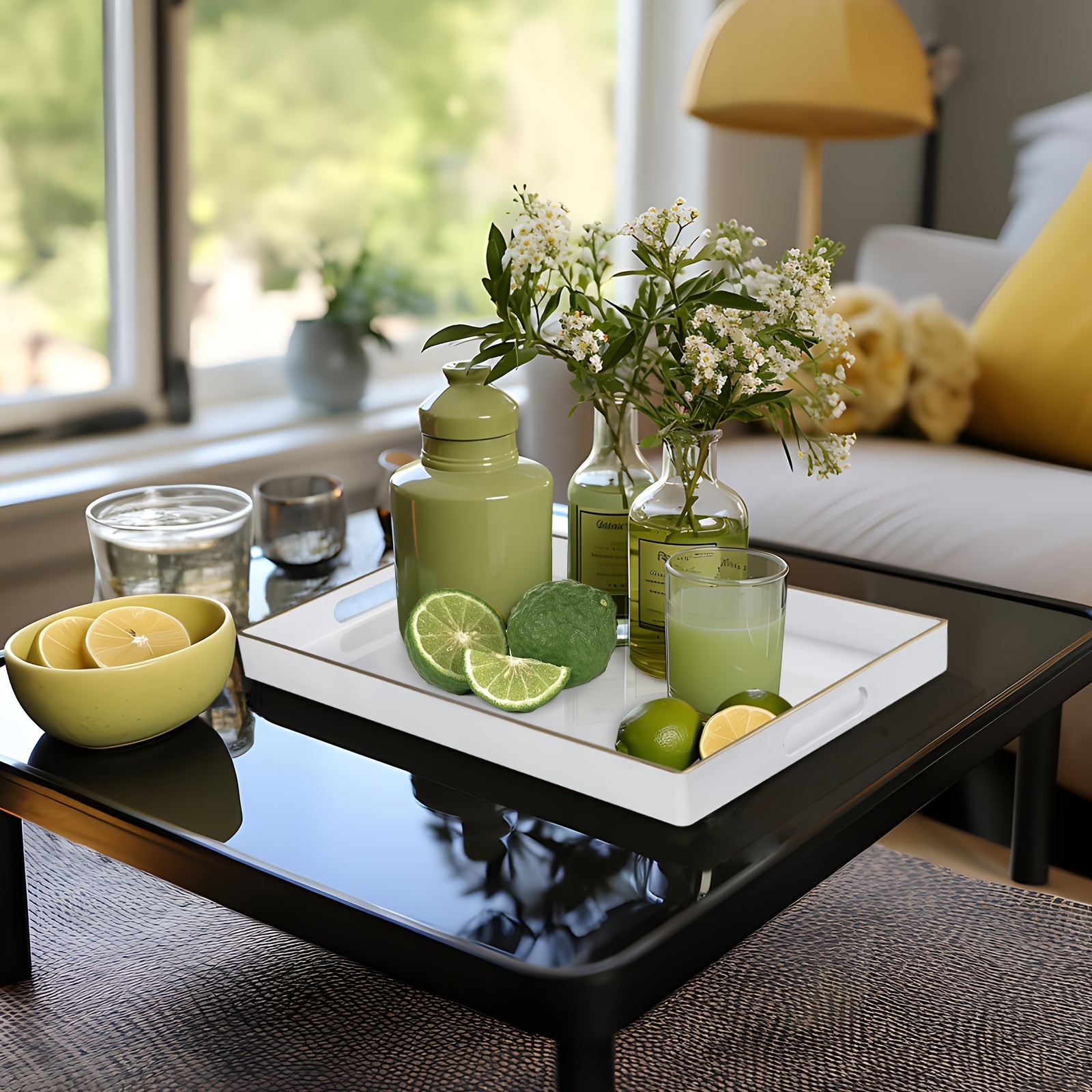 yellow coffee table tray Germany