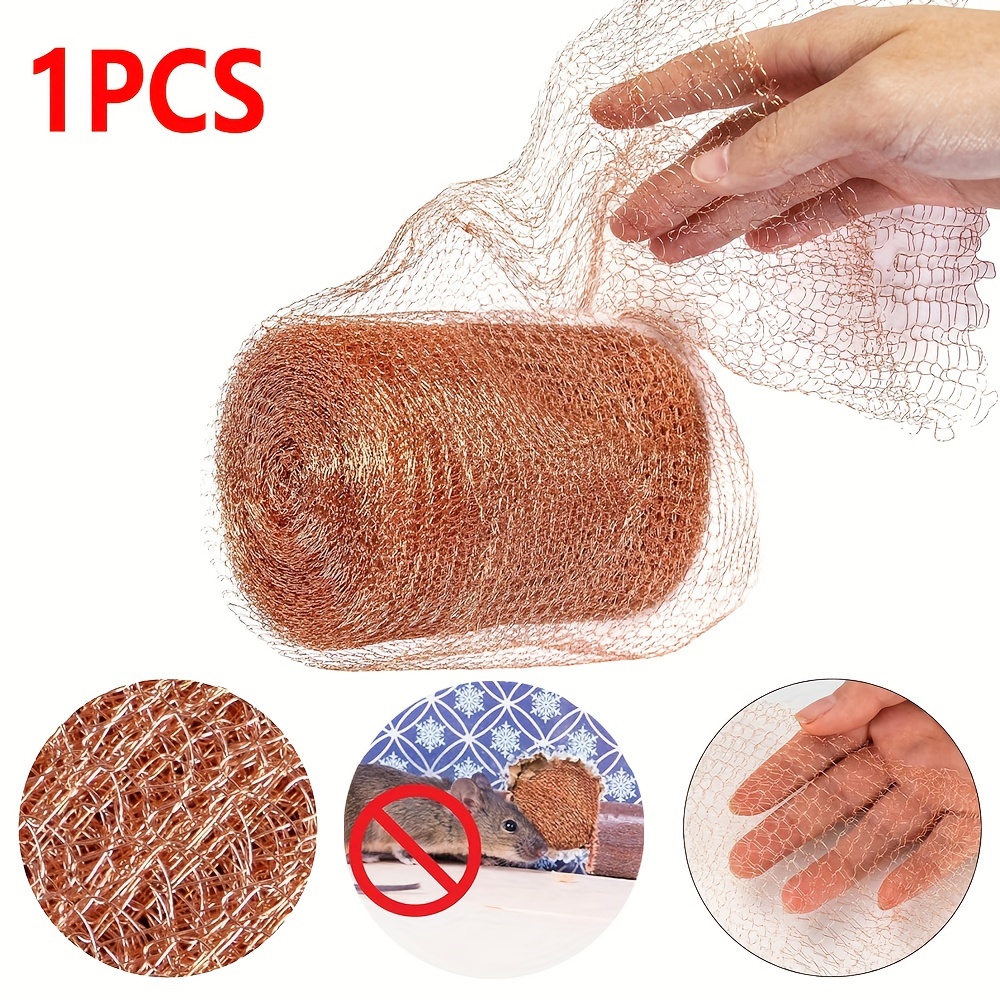 

Copper Mesh Pest Control Garden Netting, 1pc - Metal Barrier For Rodent And Snail Exclusion, Dual Layer, Flexible And Rust-resistant, Home Hole Blocking Fence Mesh