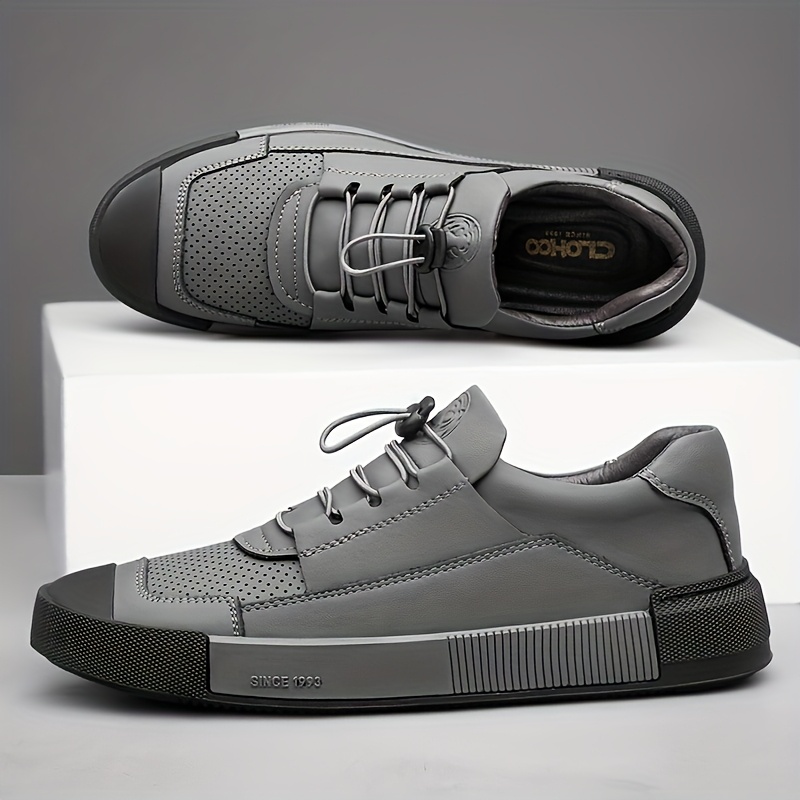 CLOHOO Brand Men'S Shoes with Rubber Soles, Stylish Sports Casual Shoes, Street-Style Skate Shoes, Popular New Breathable Soft-Soled Comfortable Men'S Shoes, Youth British Style Men'S Footwear