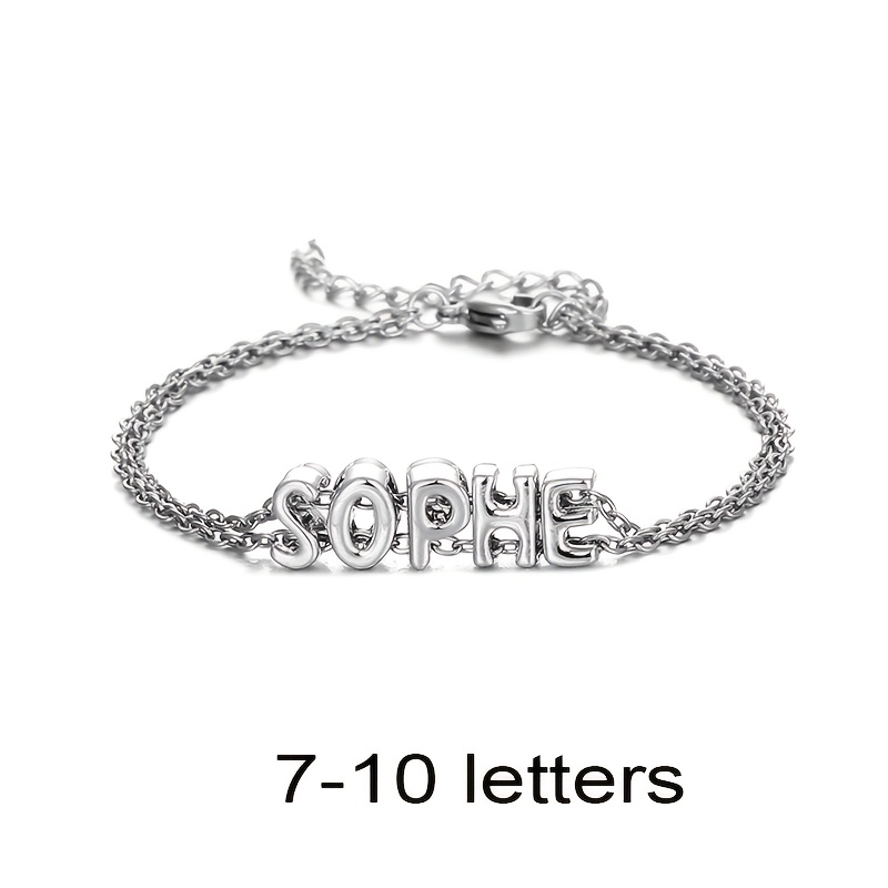 TEMU Bracciale personalizzato con e a bolle, catena in acciaio inossidabile, bracciale con a palloncino 3D, stile , per anniversario, bracciale da ,