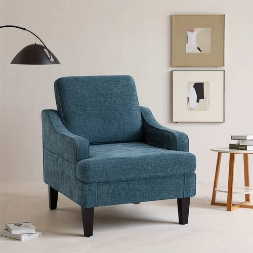 century modern armchair plush padded accent chair with for living room bedroom comfortable lounge chair for apartment