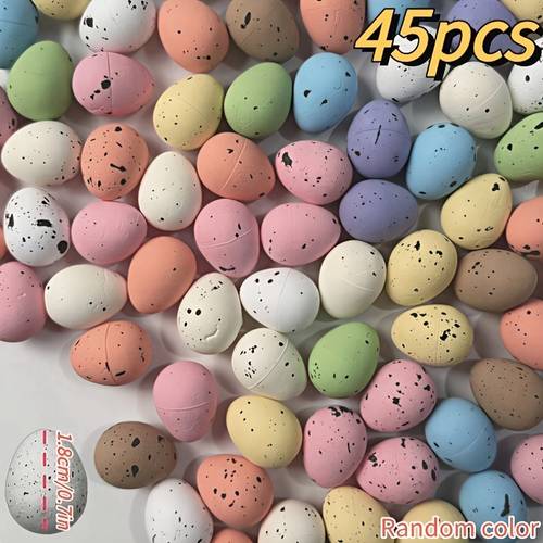 45pcs easter colorful foam set adult crafts craft foam easter props assorted colors and sizes holiday decorative foam suitable for diy models spring parties party backdrop walls yard lawns decorations interactive activities gifts and