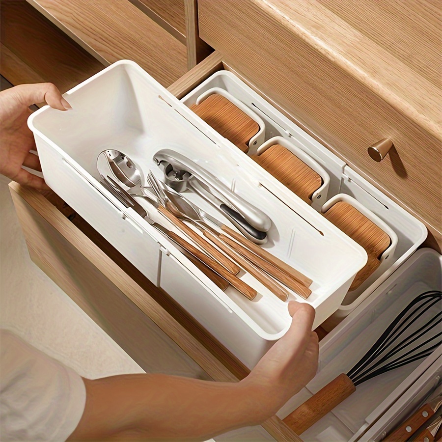 

Drawer Organizer - Kitchen Utensils, Underwear, Office - Plastic, Portable Design