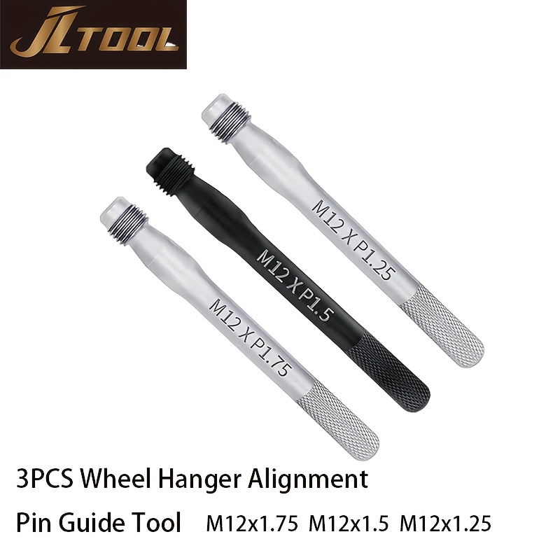 TEMU Set Of 3 Wheel Alignment Pins For M12 Sizes, Including M12x1.25, M12x1.5, And M12x1.75. Tools Assist In Rim Studs And Fixing Wheels, Making Tire