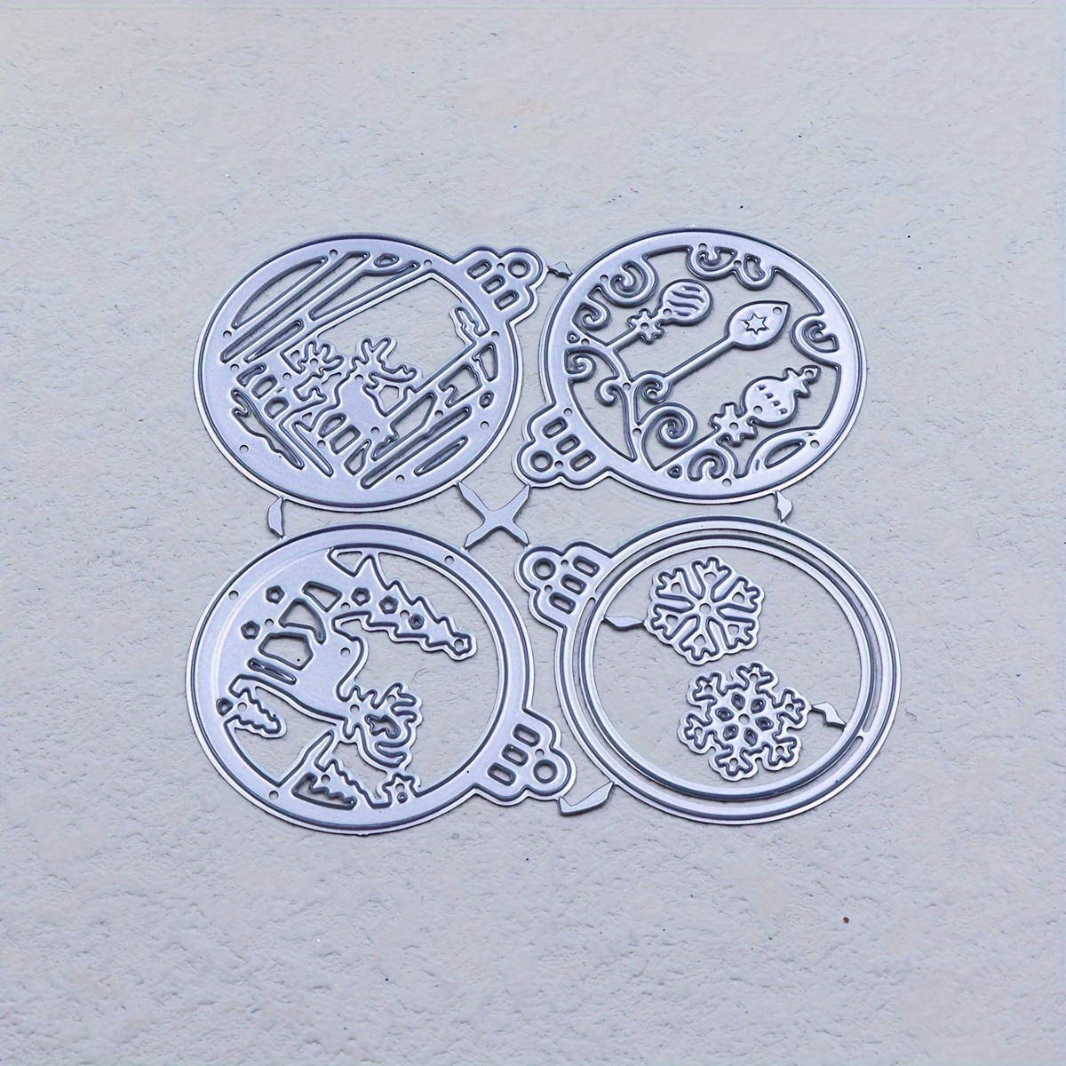 1pc 4 Styles 3d Christmas Small Tag Border Metal Cutting Embossing Knife Mold