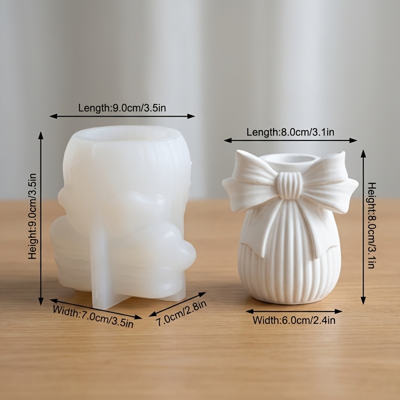 TEMU Moule à vase en silicone de nœud avec nœud et rayures, adapté pour la résine, le plâtre, le moulage de béton - Fabricant de pot en DIY pour
