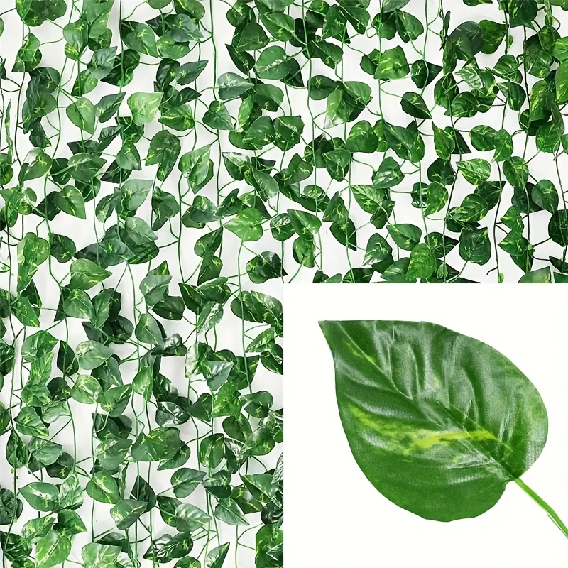 TEMU 20 stuks Kunstmatige Klimop, Realistische Hangende Groene Bladeren en , Geschikt voor Huis, Hotel, Feest en Bruiloft Decoraties